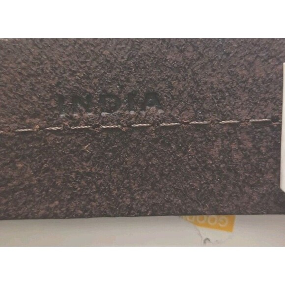 J Fold Leather Work Belt Size 42 Brown Pure Fold Dressy Minimalist Classic New - Picture 10 of 10